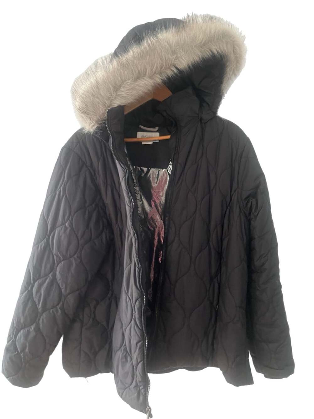 Columbia Women's Frosty Heights Omni-Heat Quilted Winter Jacket with Fux Fur Hoo